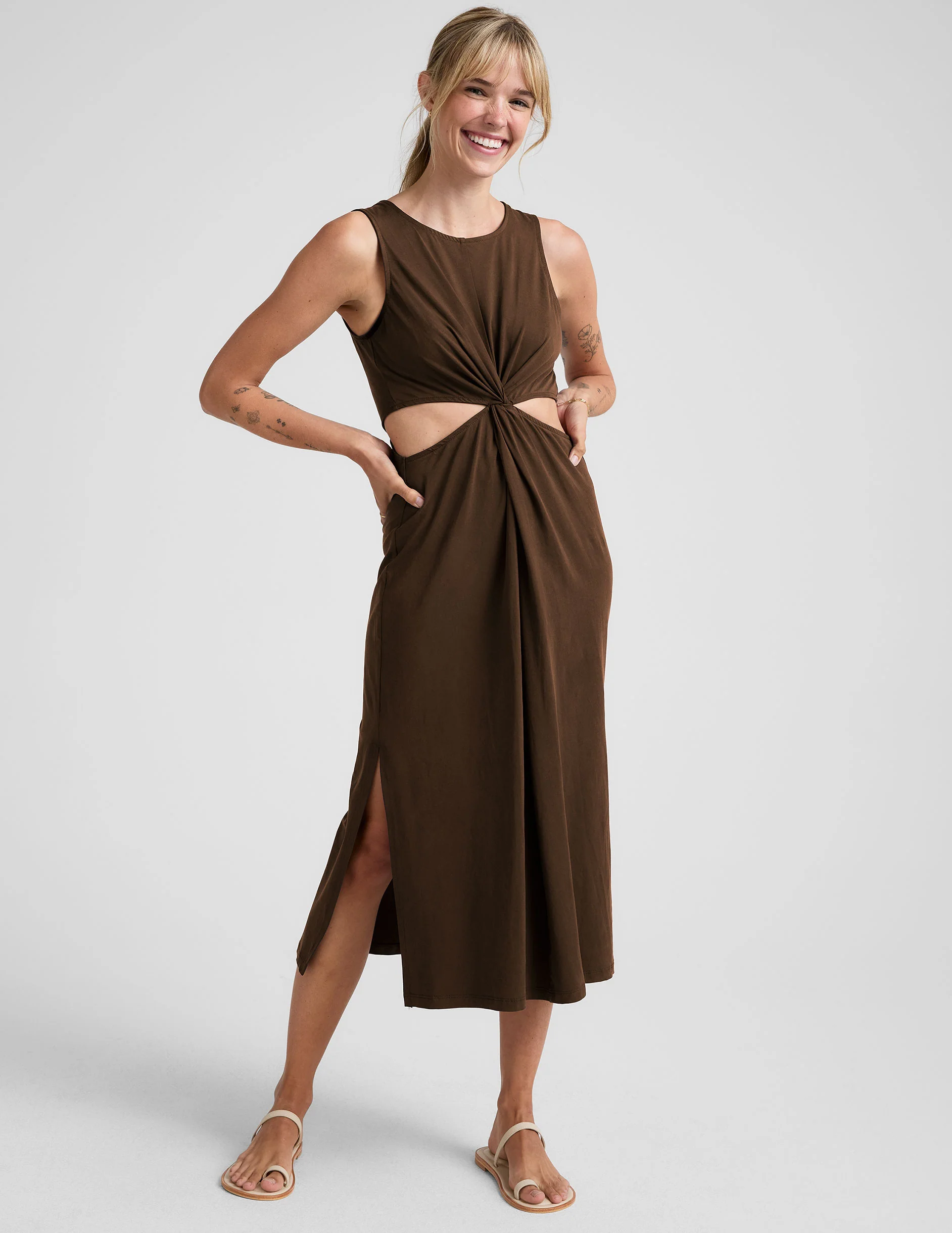 Around The World Front Twist Dress