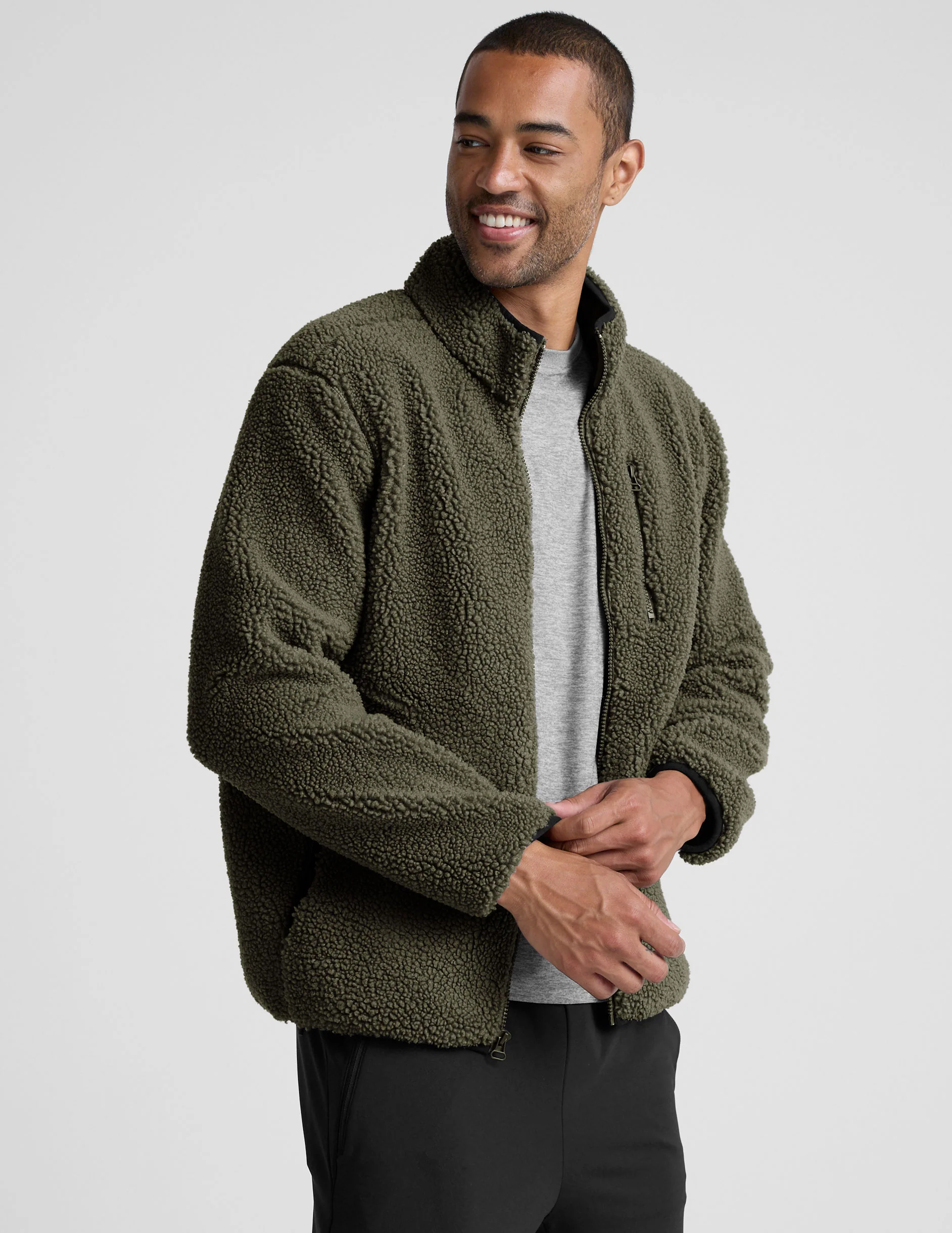Boucle Fleece Men's Zip Jacket - Image 2