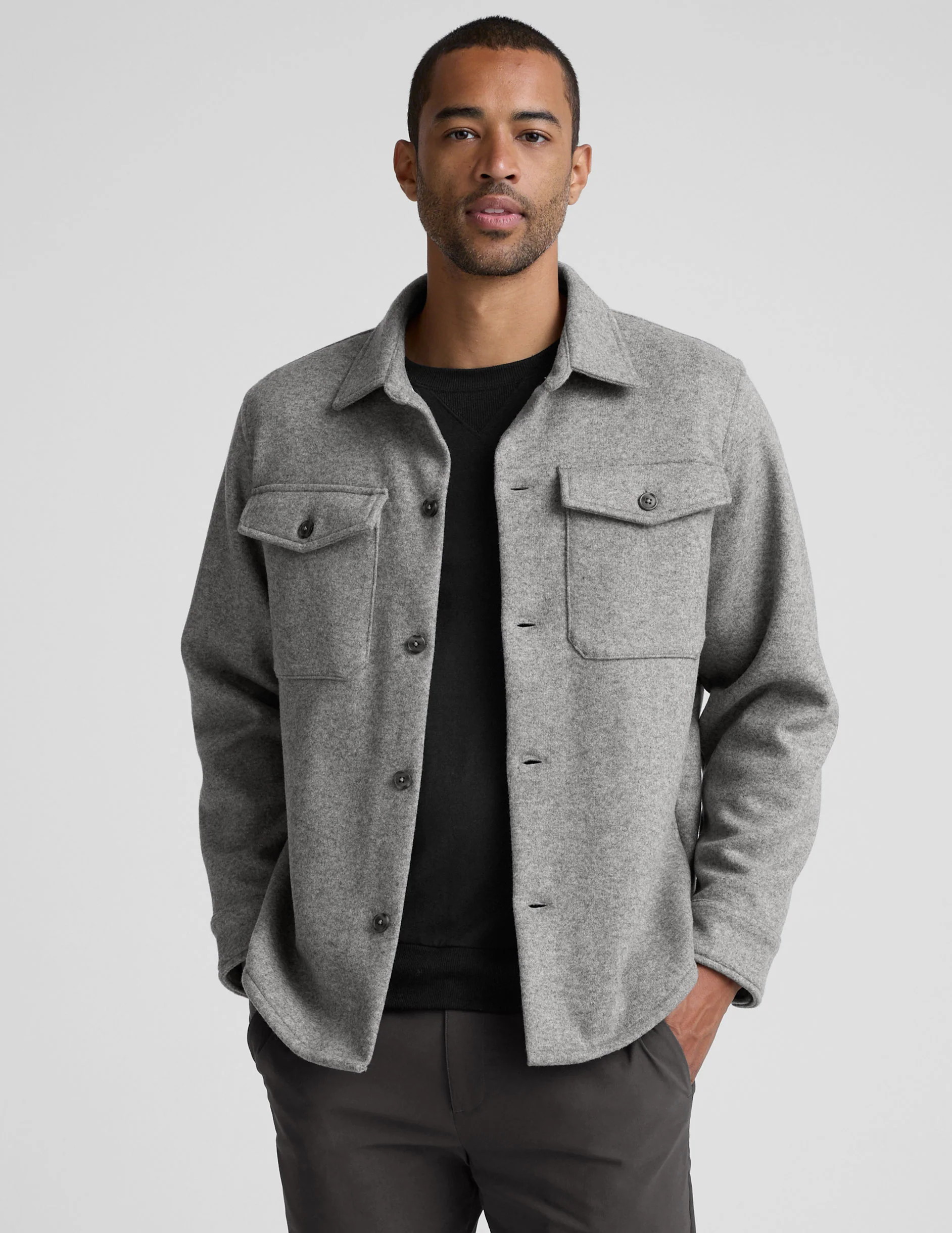 Day to Night Wool Men's Shirt Jacket - Image 2