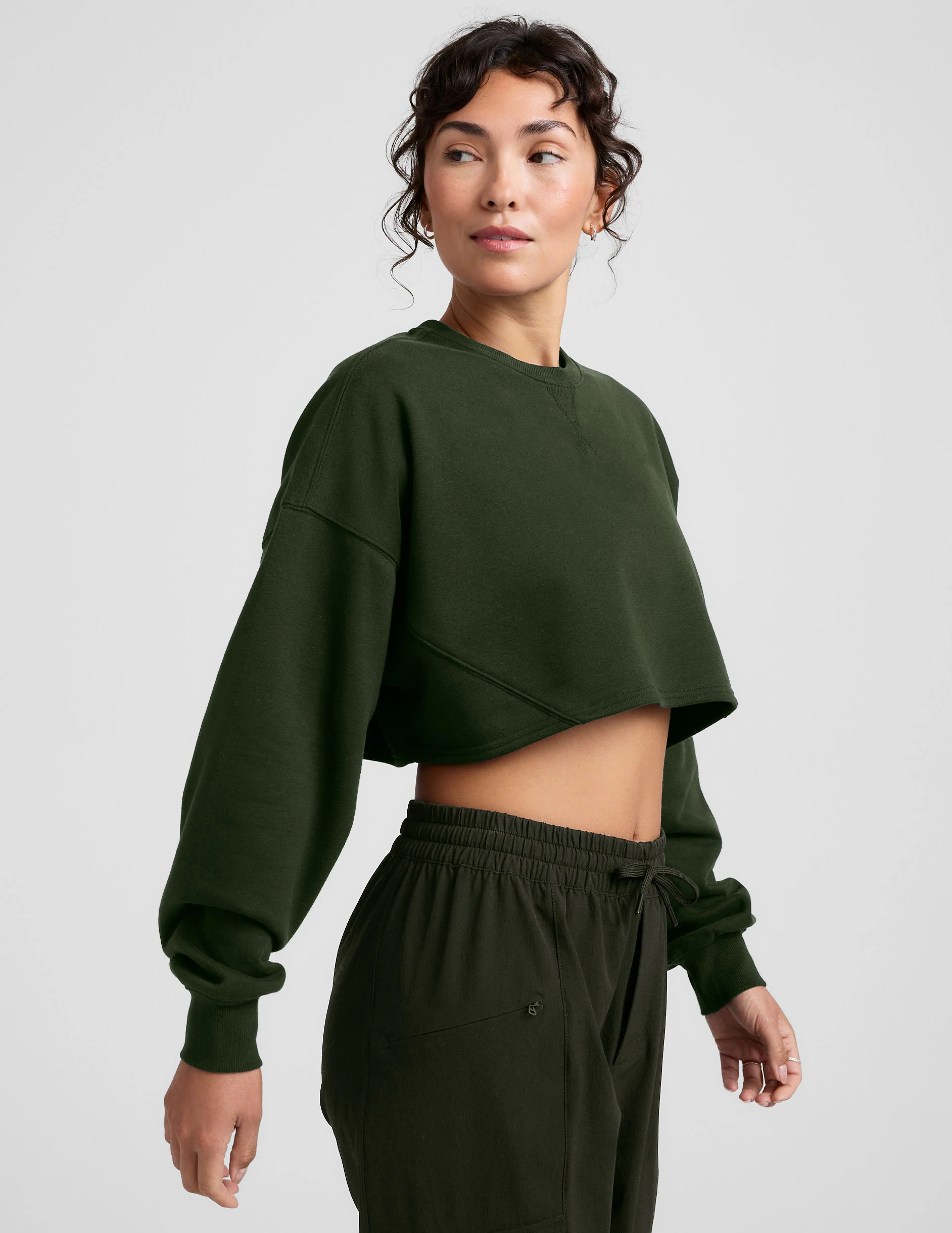 LuxeFleece Cropped Sweatshirt - Image 2