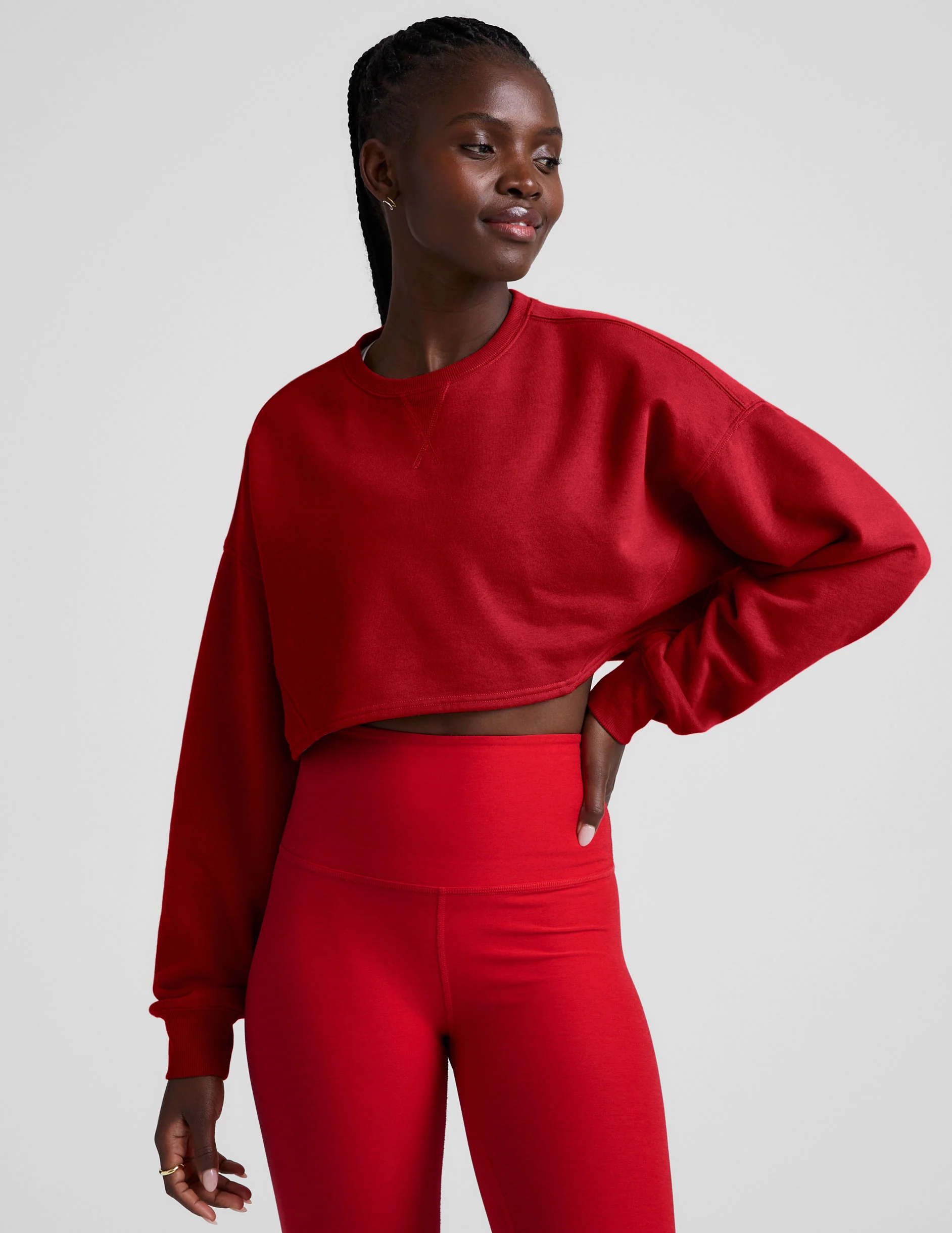 LuxeFleece Cropped Sweatshirt - Image 2