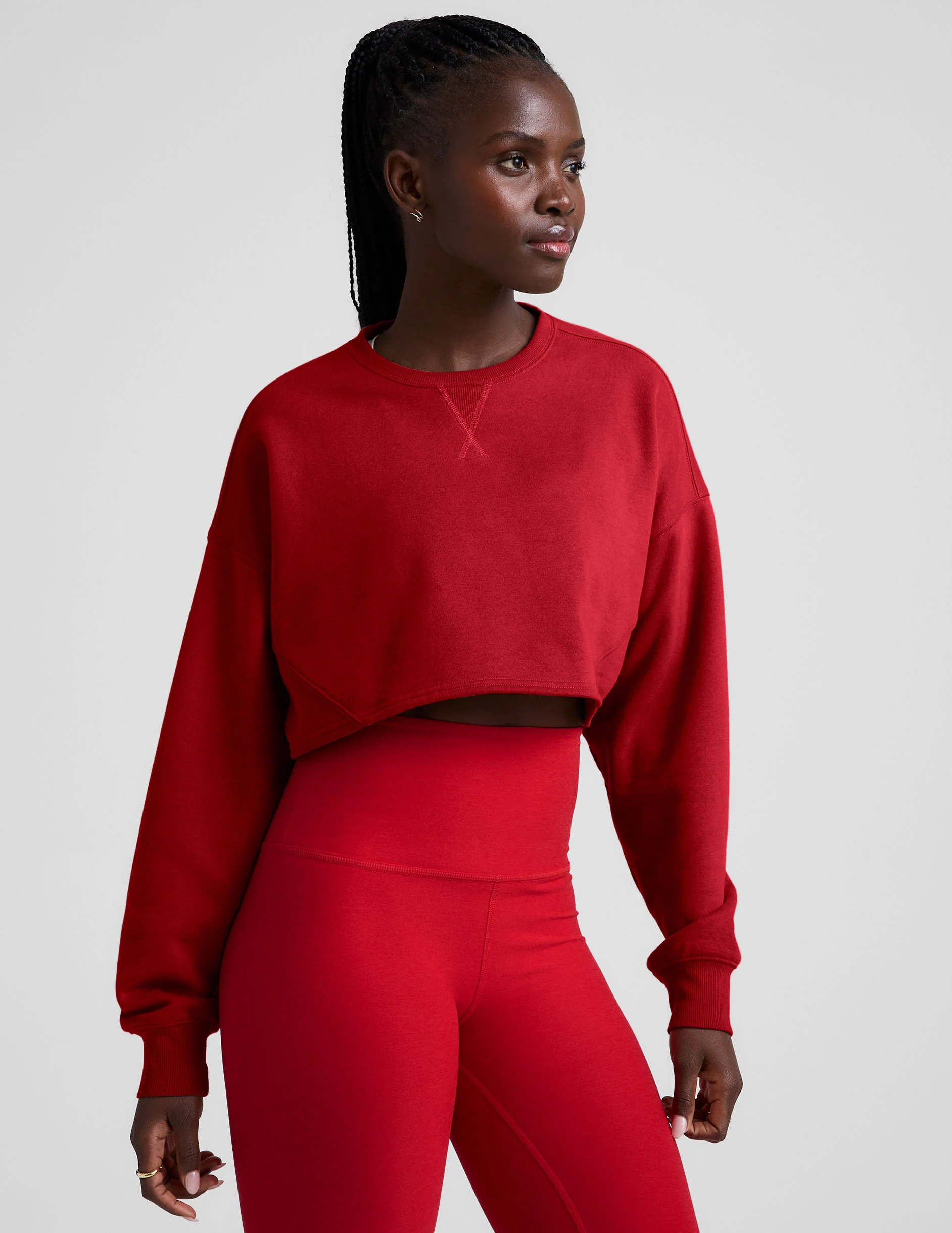 LuxeFleece Cropped Sweatshirt - Image 3