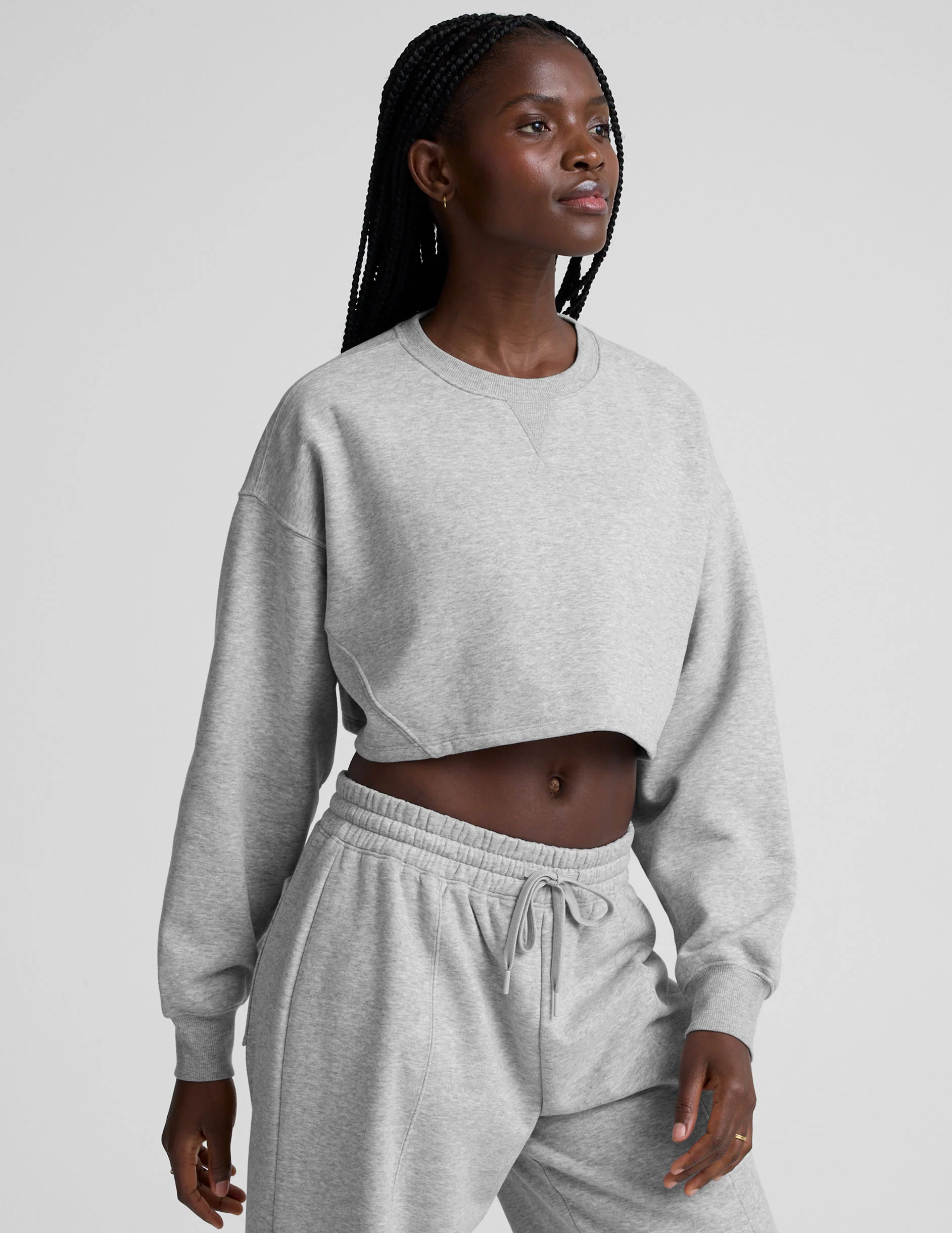 LuxeFleece Cropped Sweatshirt - Image 3