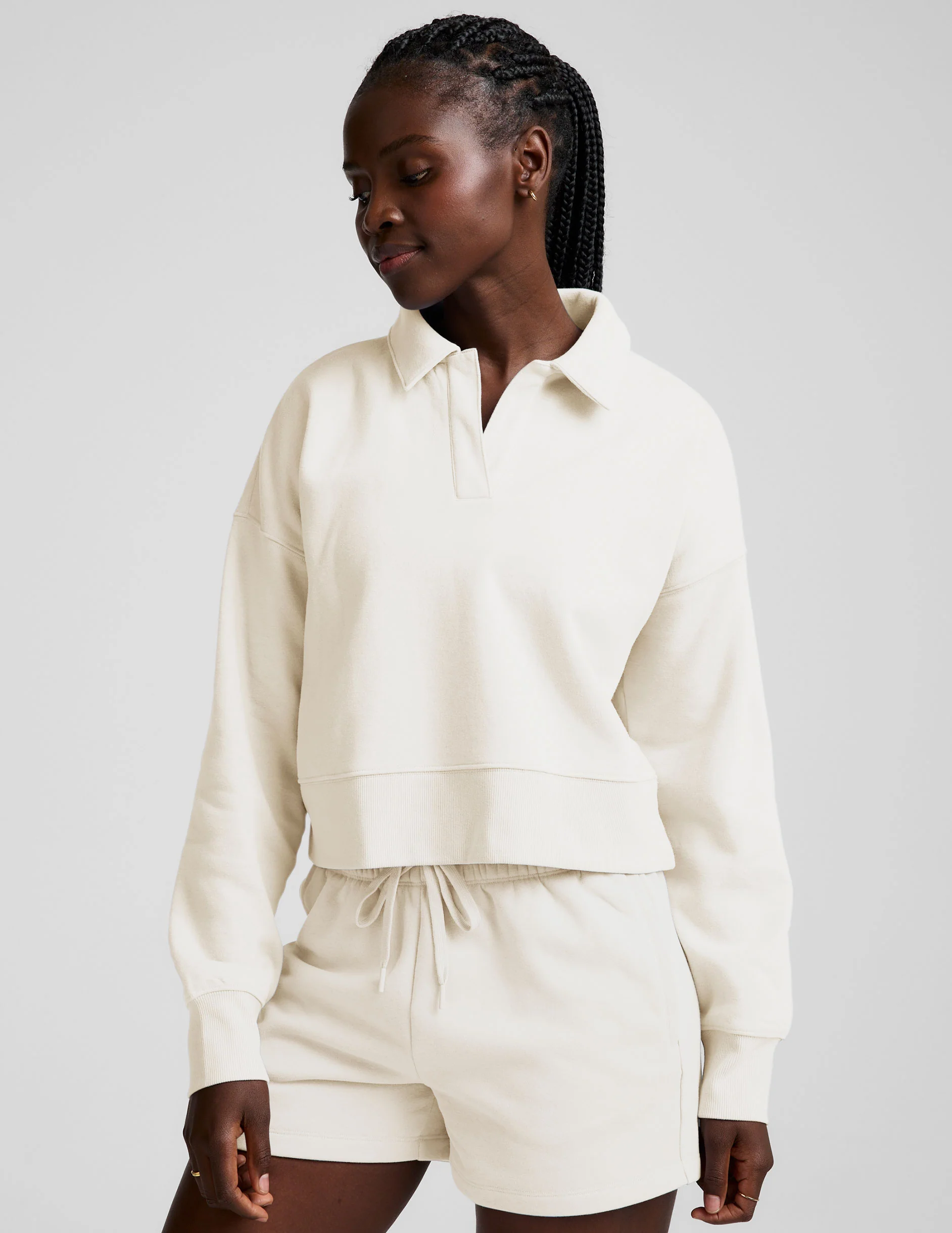 LuxeFleece Collared Sweatshirt