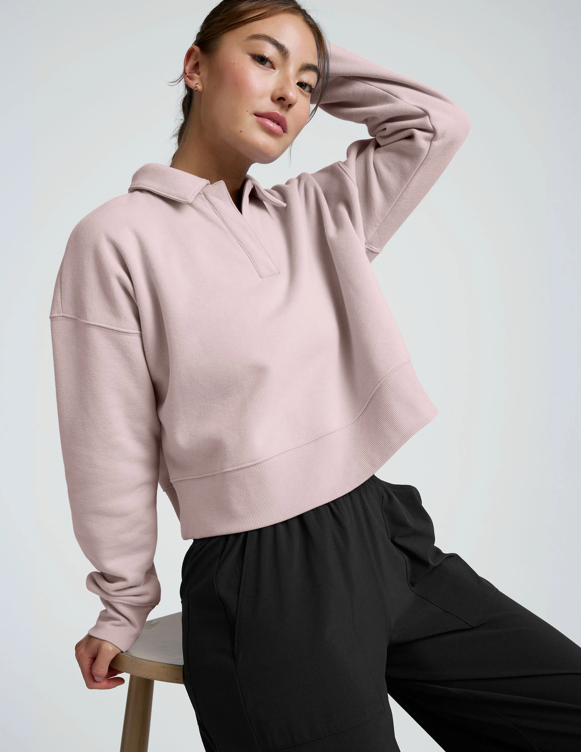LuxeFleece Collared Sweatshirt - Image 3