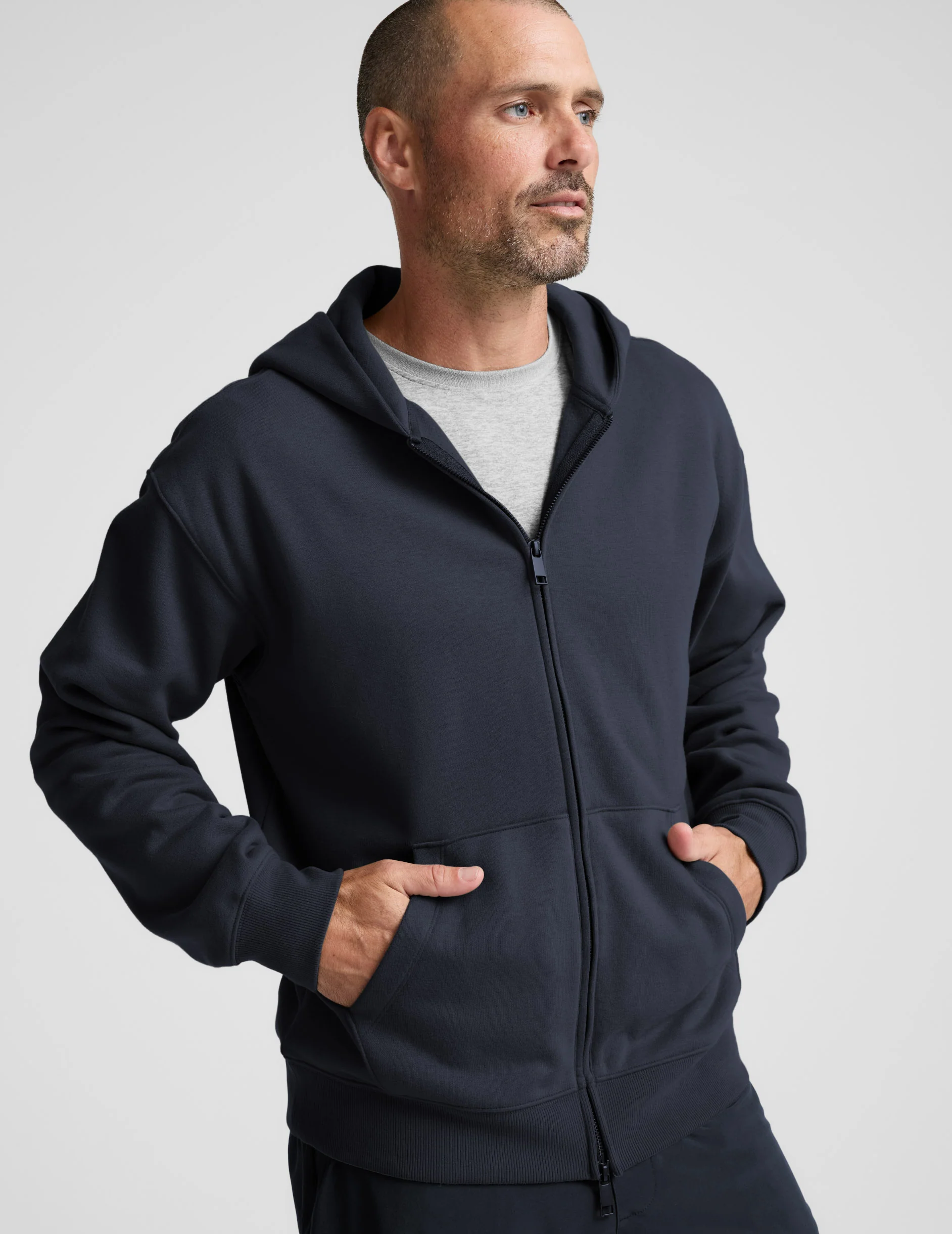 LuxeFleece Men's Full Zip Hoodie