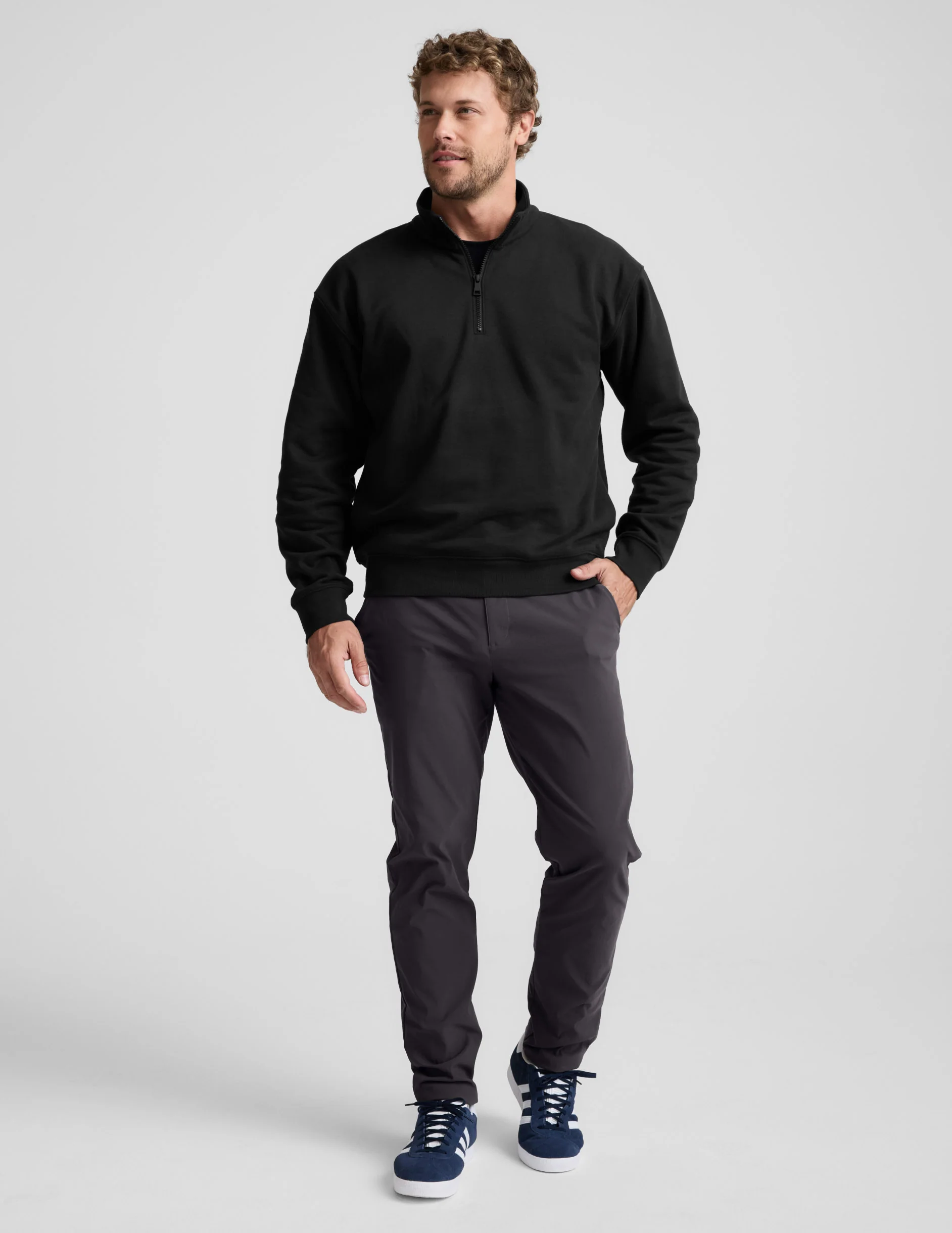 LuxeFleece Men's Half Zip Pullover - Image 3