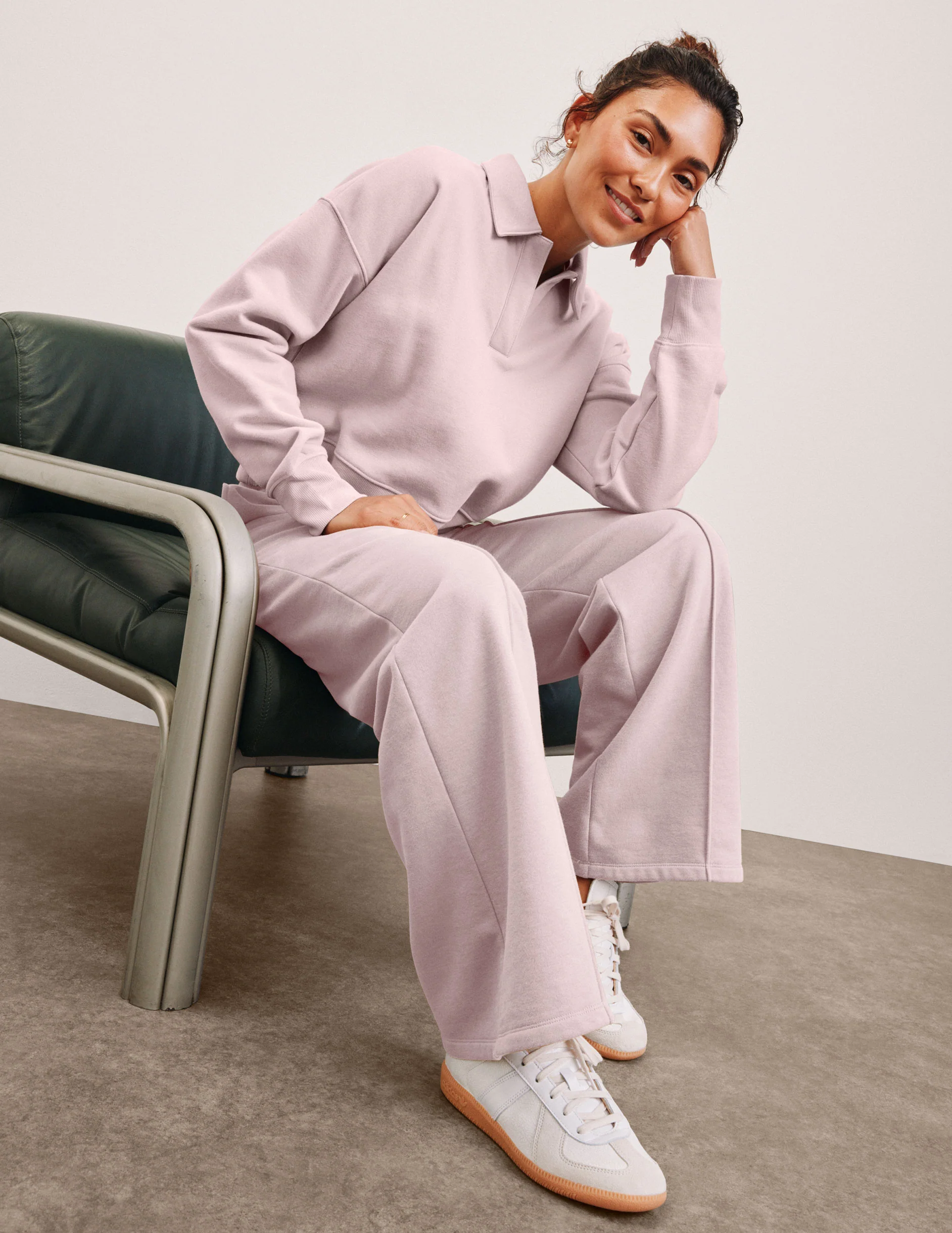 LuxeFleece Pintuck Wide Leg Pant - Image 6