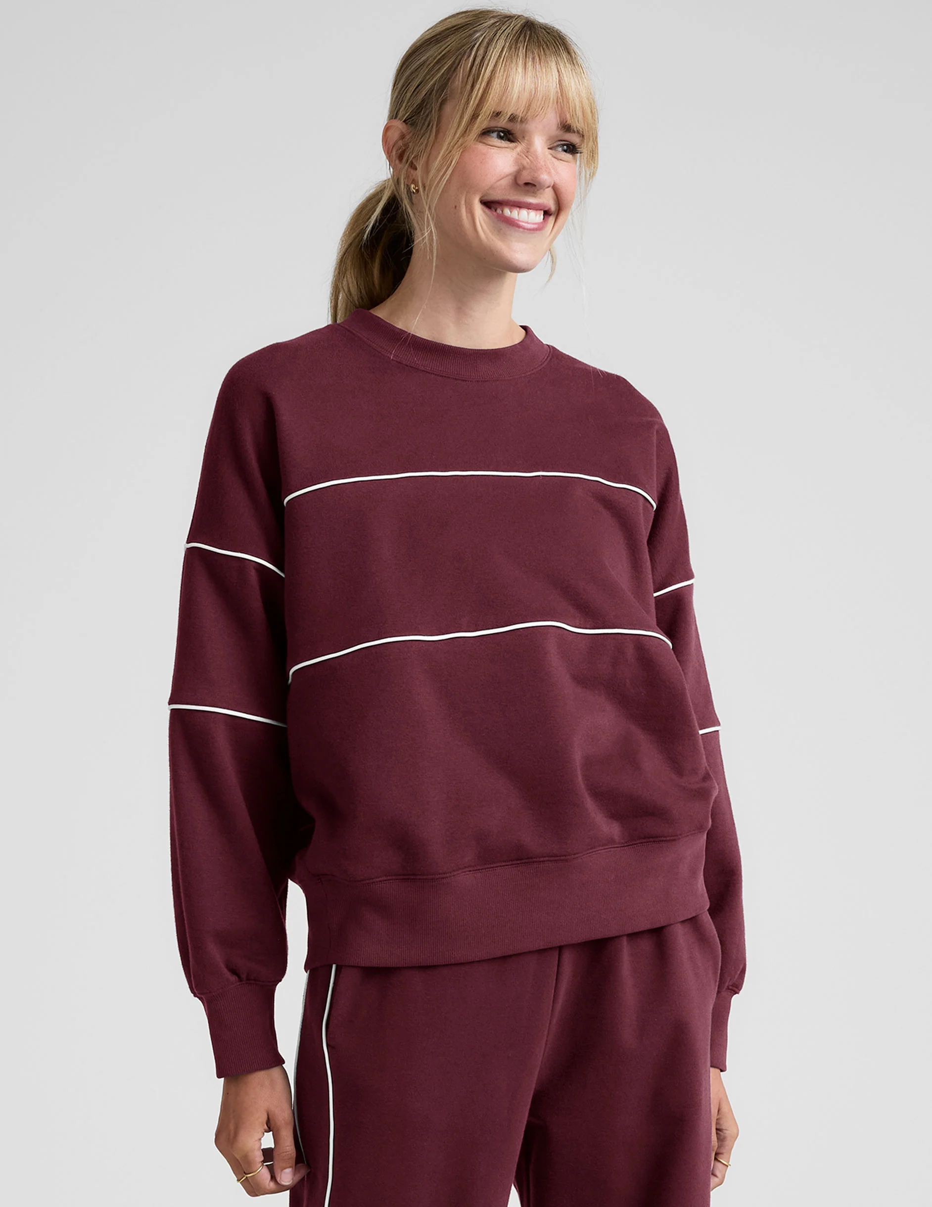 LuxeFleece Piper Boxy Sweatshirt - Image 2