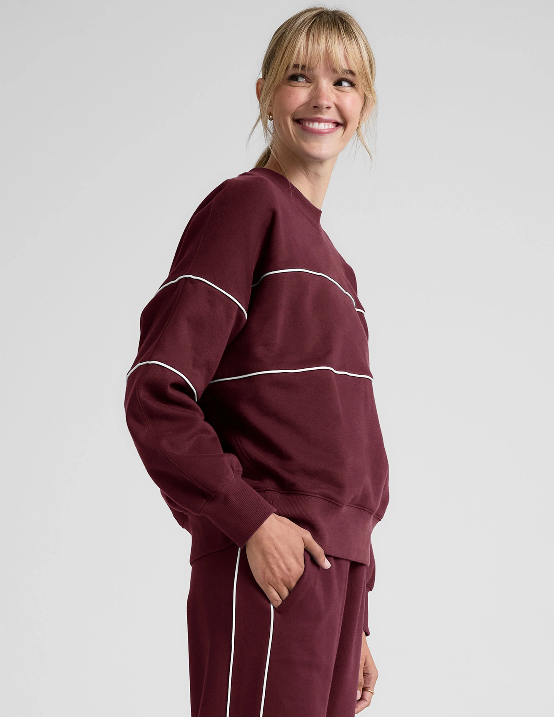 LuxeFleece Piper Boxy Sweatshirt - Image 3