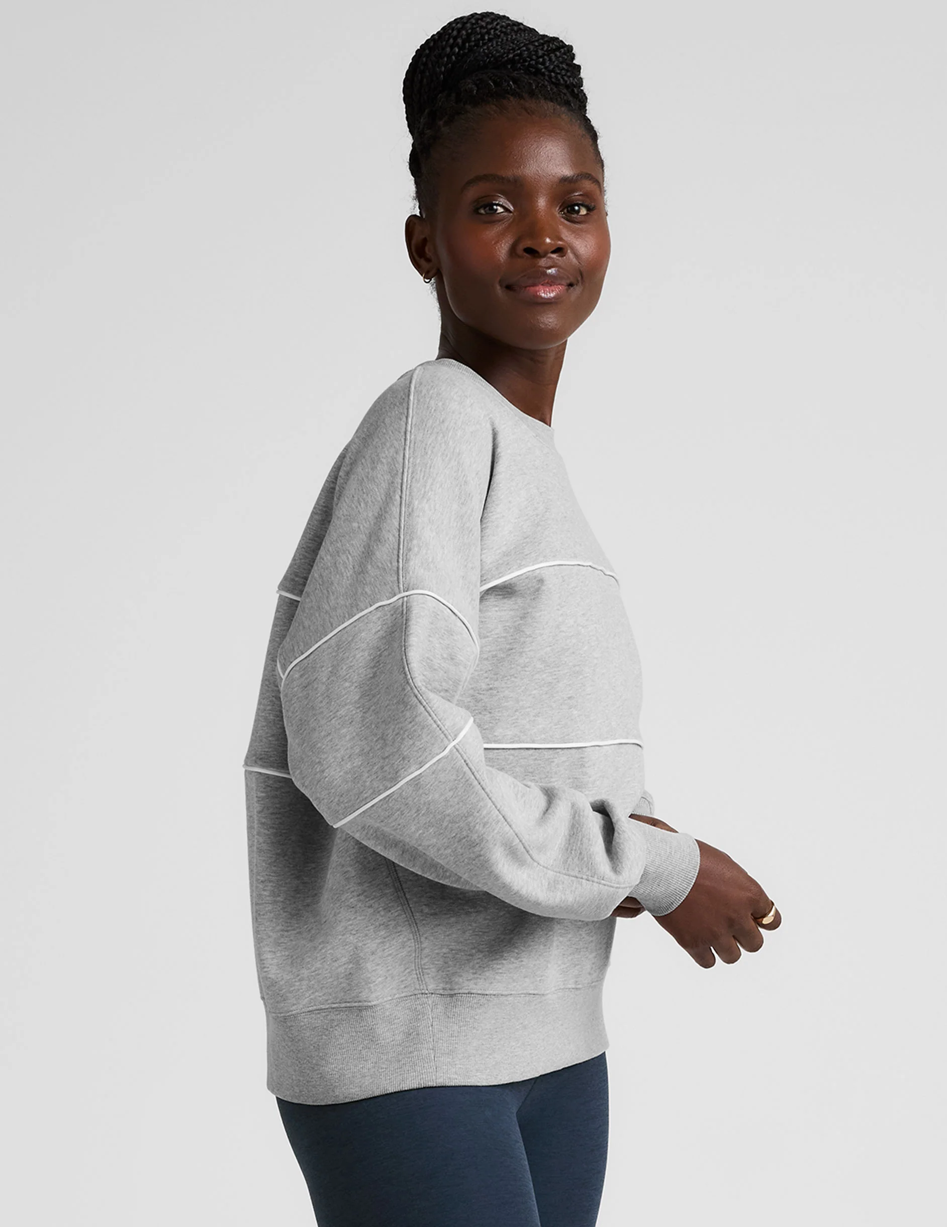 LuxeFleece Piper Boxy Sweatshirt - Image 3