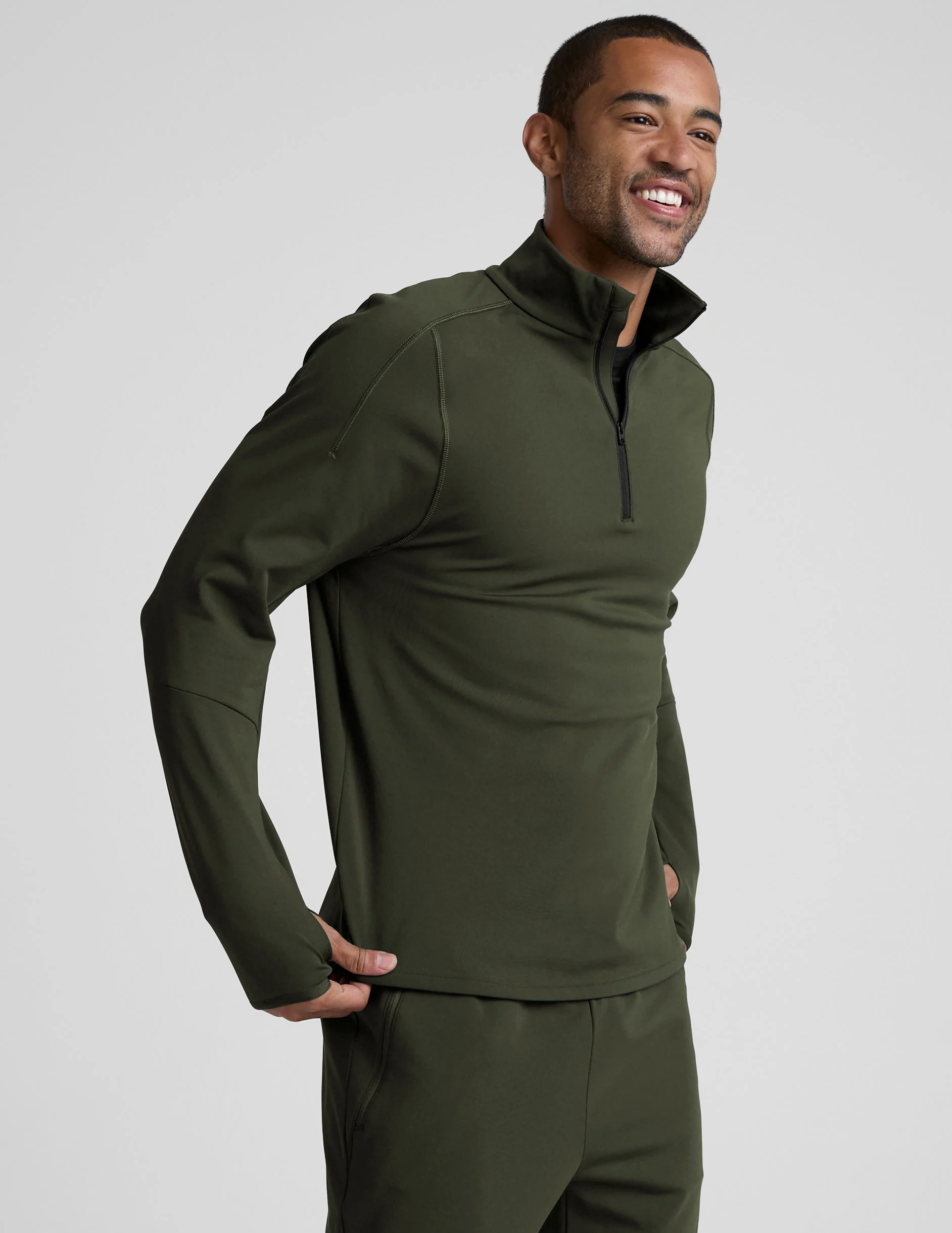 Pacer Fleece-Backed Men's Quarter Zip Pullover - Image 4