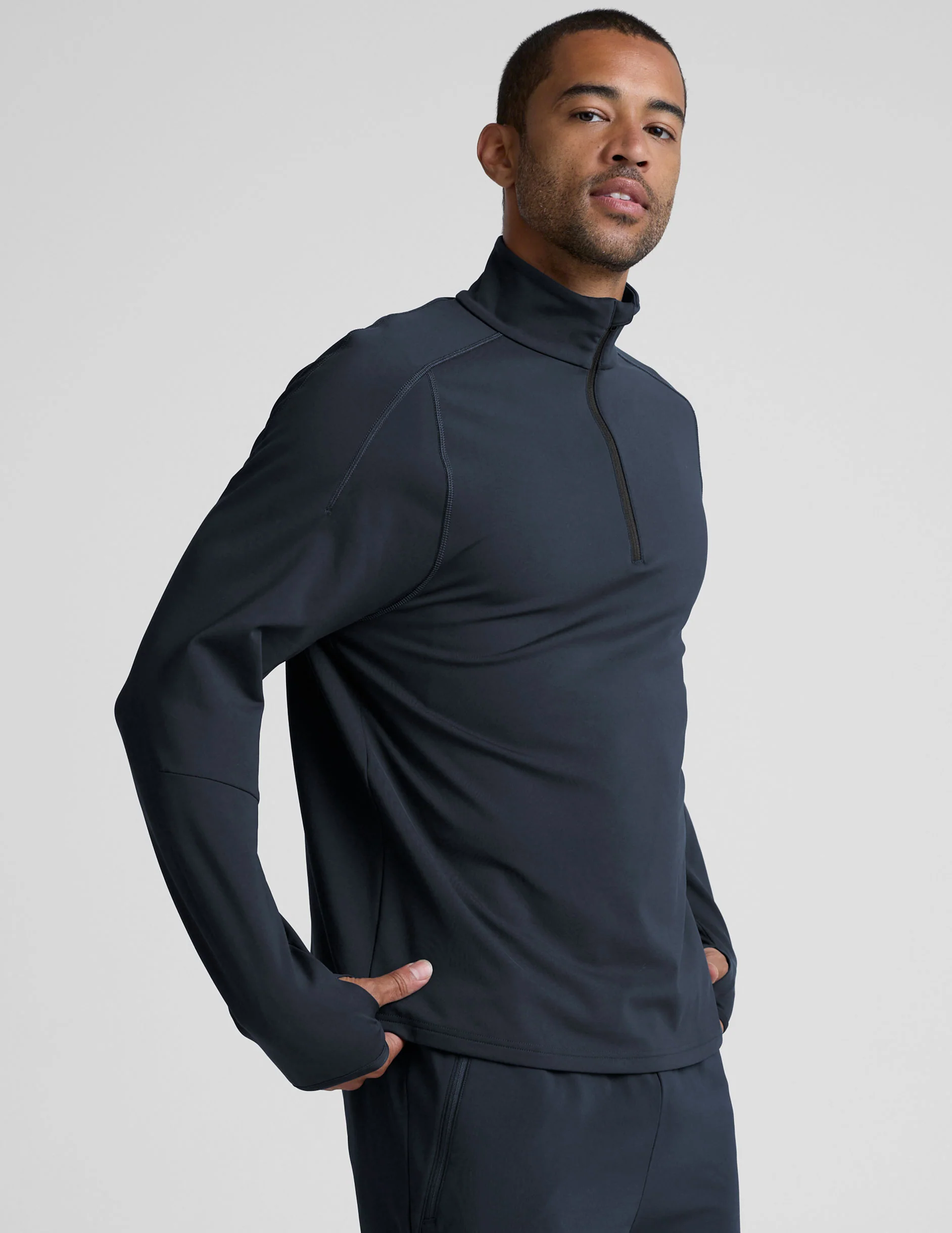 Pacer Fleece-Backed Men's Quarter Zip Pullover - Image 3