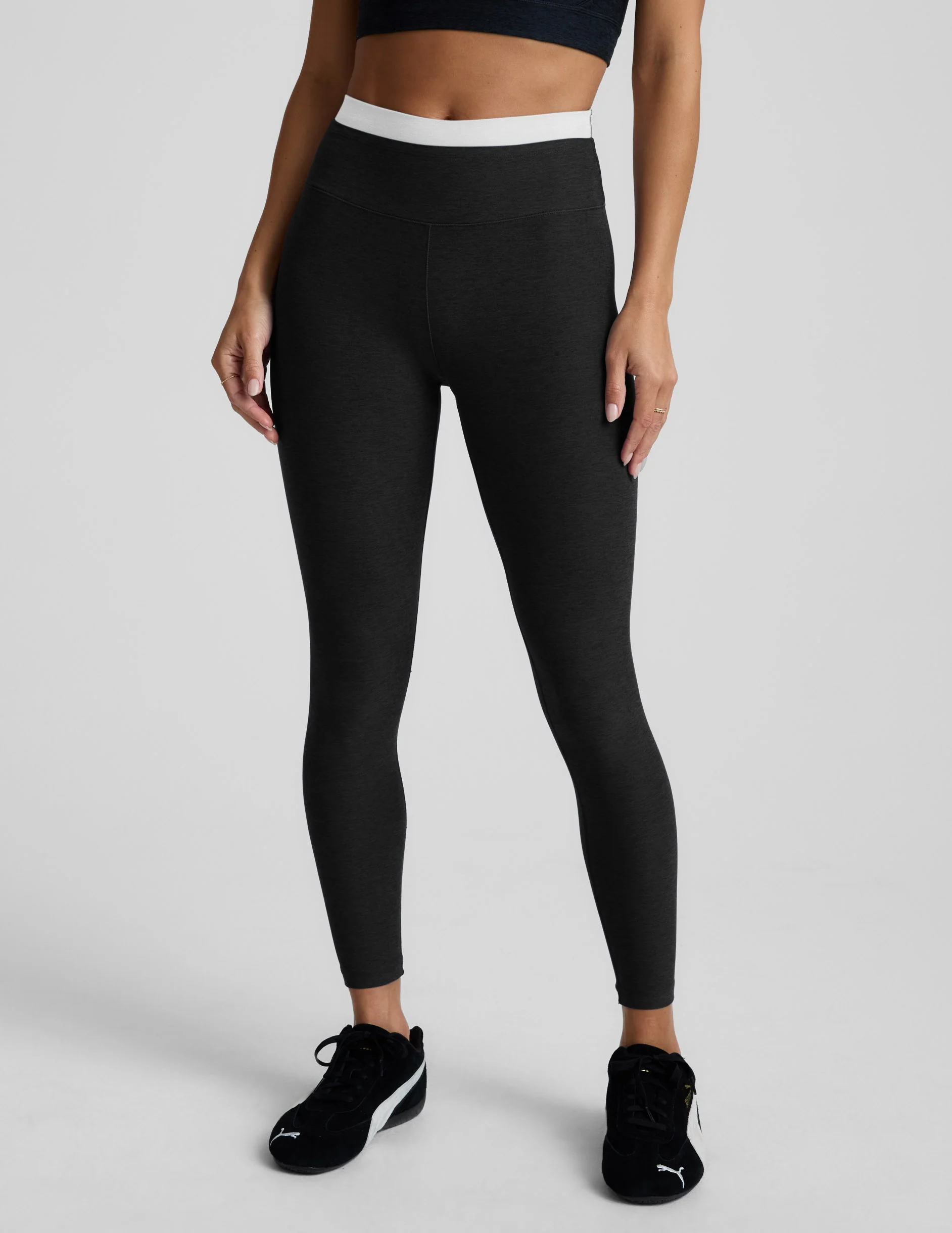 Spacedye Layered High Waisted Midi Legging - Image 2