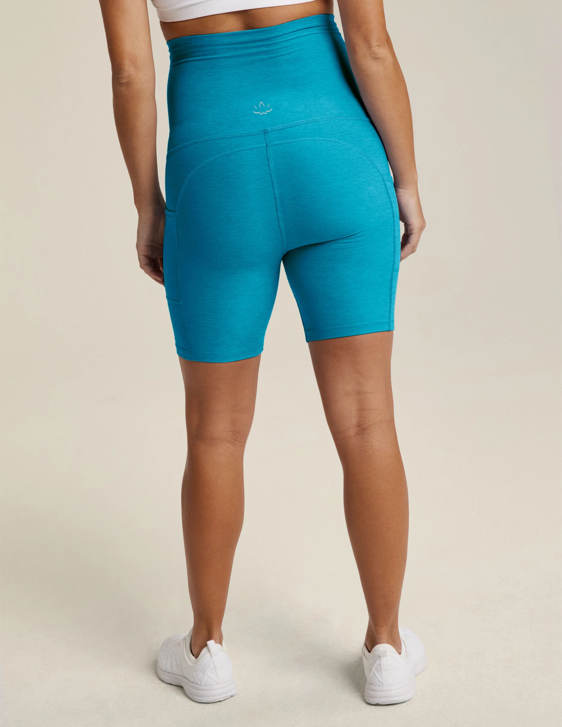 Spacedye Pockets Forever Maternity Biker Short - Image 3